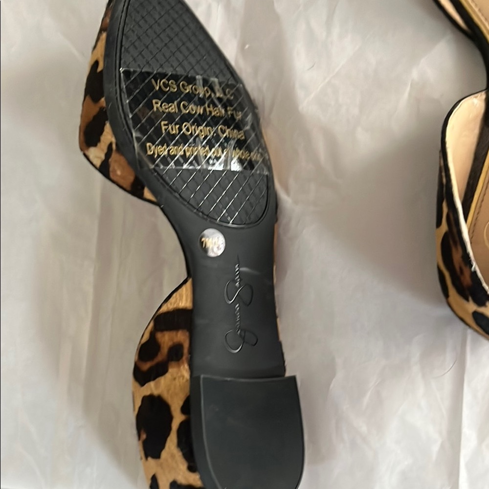 Jessica Simpson Tan and Black Leopard Flats new - Picture 3 of 5
